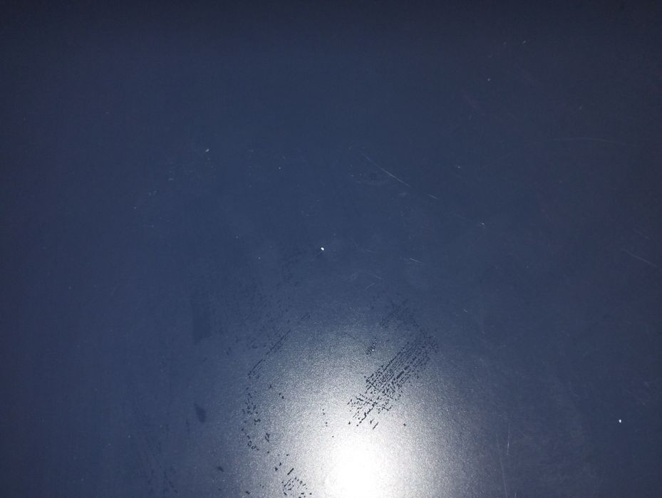 Biurko Ikea granatowe drewno plus stał używane