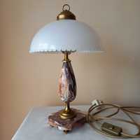 ANTYK, lampa gabinetowa, stojąca ART DECO, marmur/mosiądz/szkło.