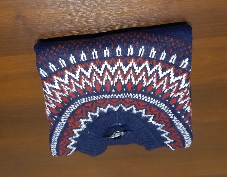 Sweter damski/dłuższy/w stylu norweskim
