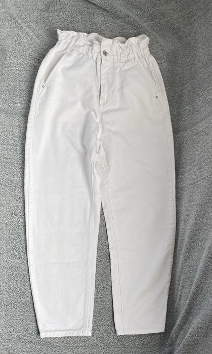 Джинси жіночі баггі ZARA білосніжні