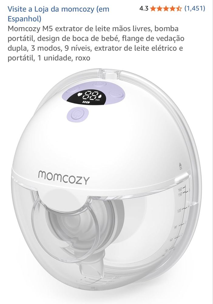 Momcozy M5 - bomba portatil mãos livres