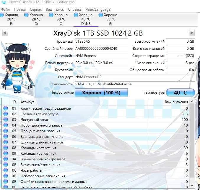 XrayDisk SSD 1TB NVME M2 PCIE 3x4. Новий! Гарантія!