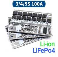 BMS 3S 4S 5S 100A Контролер заряду розряду для Li-ion та LiFePo4

Унів