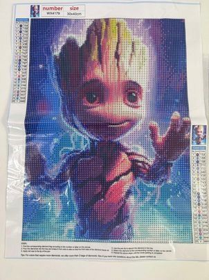 Diamond DIY Groot zestaw do malowania 5D mozaika haft diamentowy