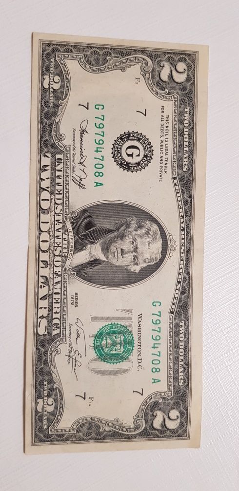 2 $ доллара 1976