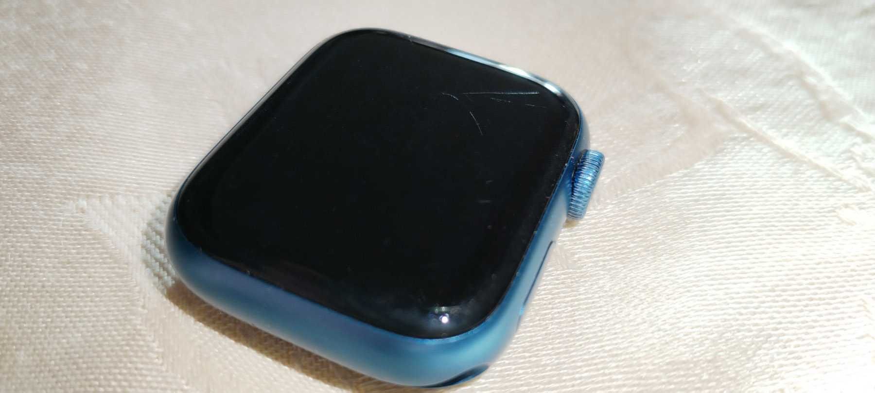Часы Apple iWatch 7 41mm синие, с магнитным металлическим ремешком