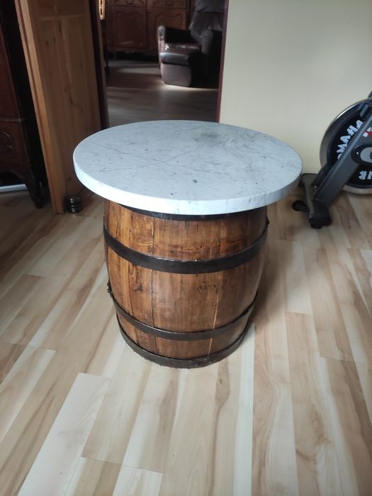 Stolik kawowy z beczki