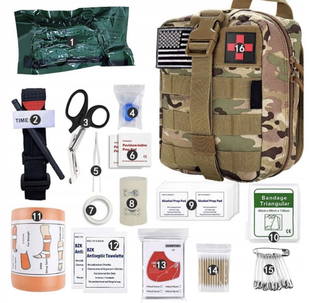 Wojskowa taktyczna medyczna torba molle wyposażona