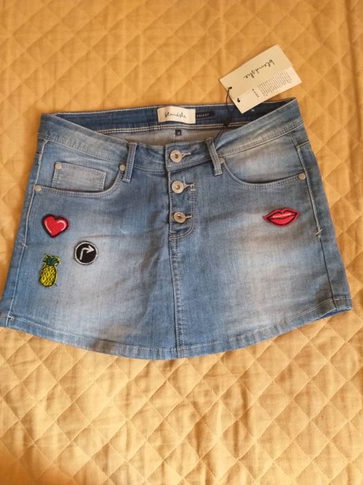 Джинсова юбка-шорти