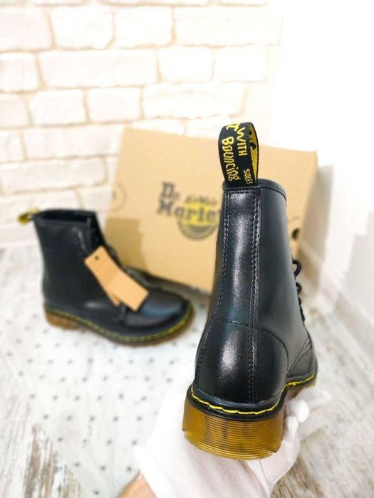 Ботинки женские Dr. Martens 1460 Black 11822006 Доктор Мартинс (ХУТРО)
