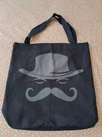 Saco de pano Tote Bag - Gangster with Moustache & Hat
