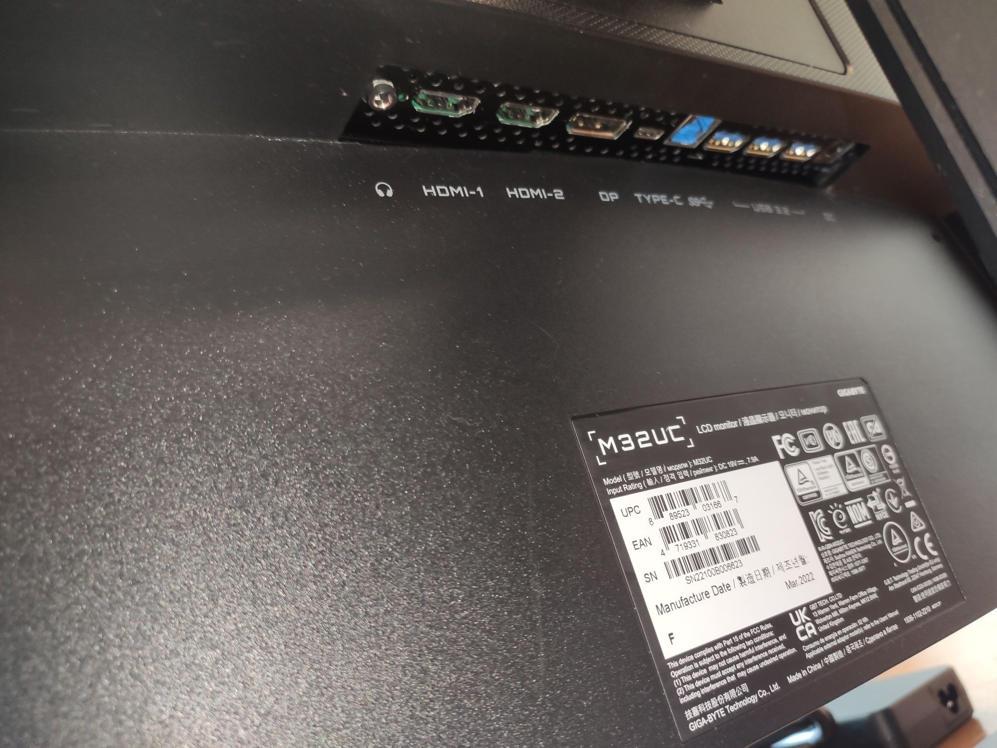Монітор Gygabyte M32UC (ігровий, 4k, 144Гц,  32") - гарантія!