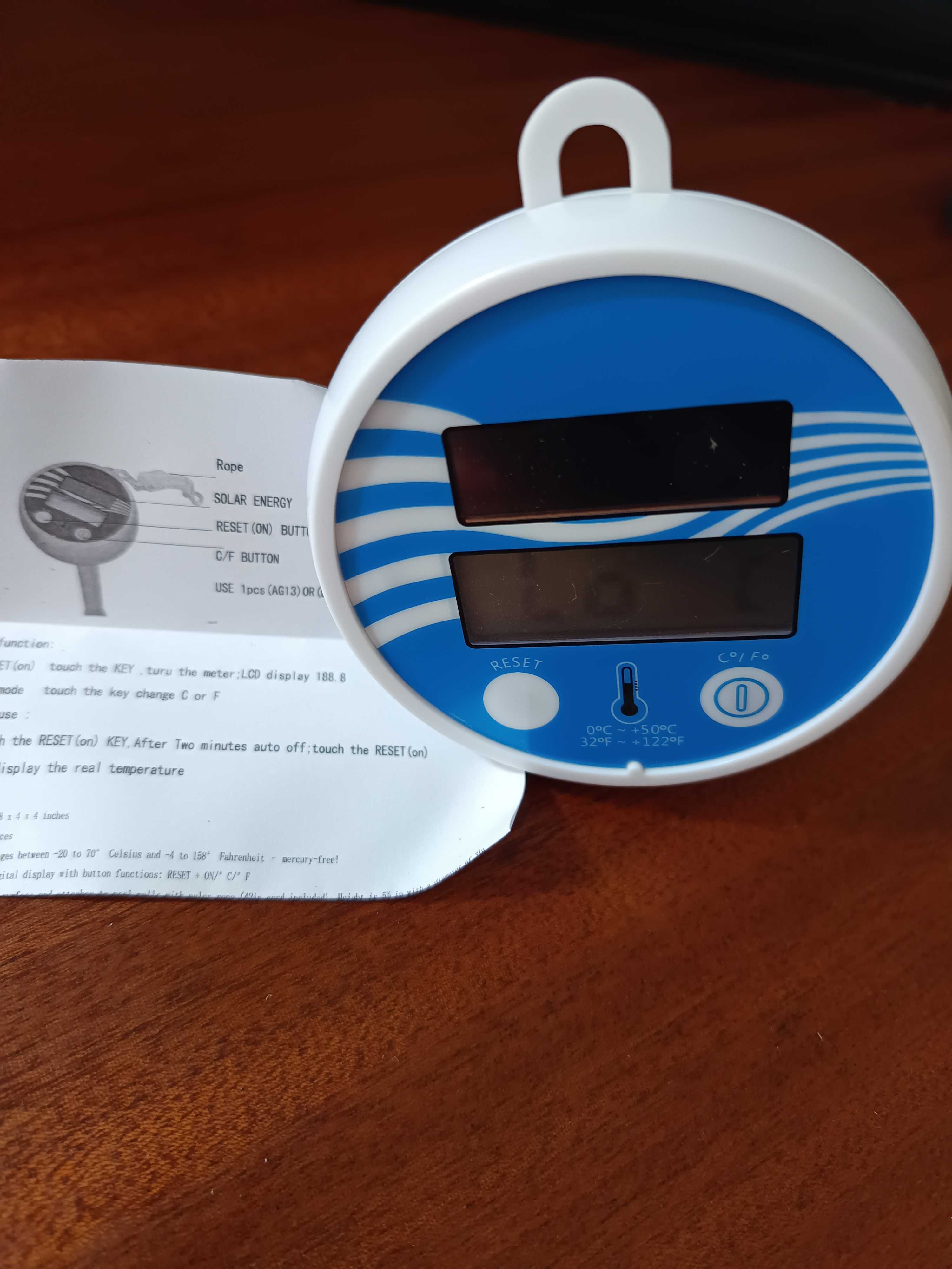 Medidor temperatura água piscinas