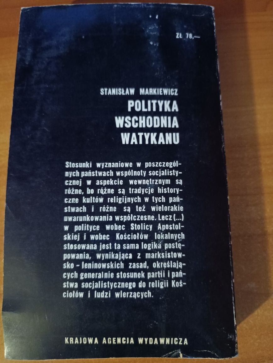 Stanisław Markiewicz "Polityka wschodnia Watykanu"