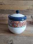 Ceramiczny pojemnik z pokrywką – dekor DU-52 | Bolesławiec 1,2L