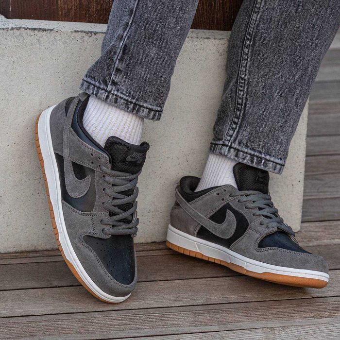 Унисекс замшевые кроссовки Nike SB Dunk Low Fog замшеві найк данк фог