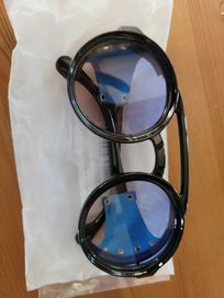 Staempunkowe okulary przeciwsłoneczne czarne