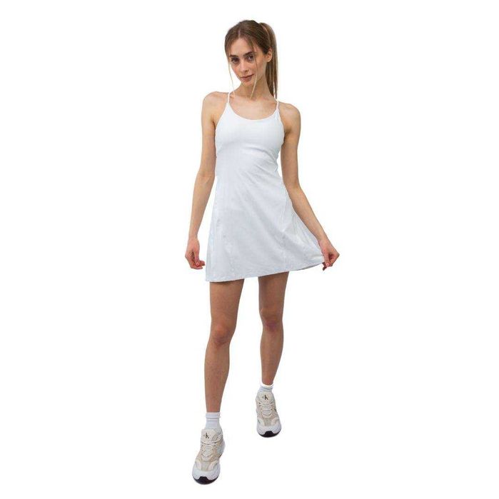 Плаття з шортами для тенісу  біле зі змінними чашками TEDP02 SMLXLXXL