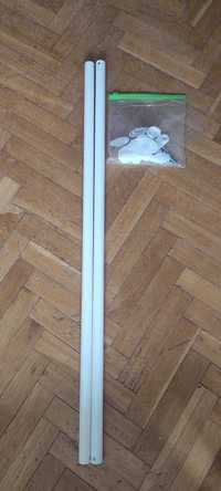Ikea PAX komplement drążek biały 100cm -2 SZTUKI