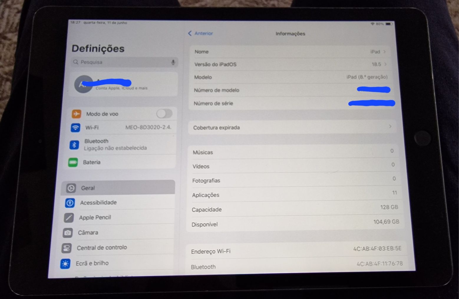 Ipad 8geracao 128gb