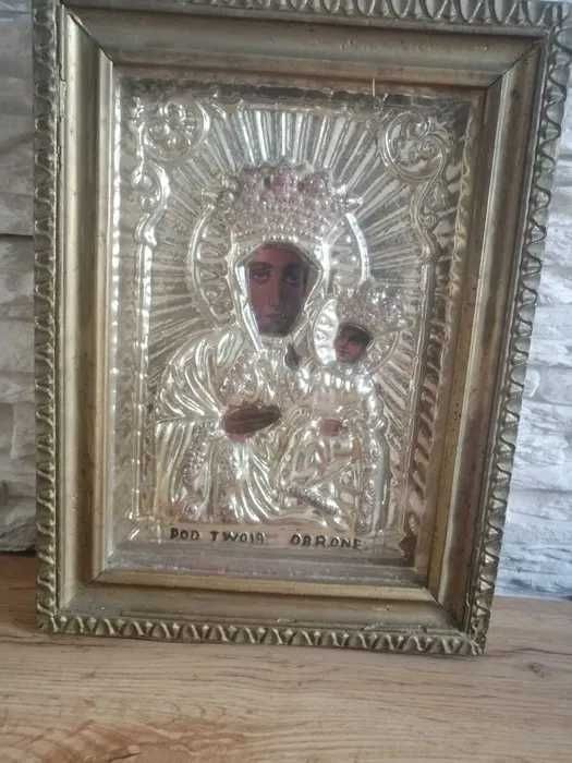 Stary obraz religijny Pod Twoją Obronę PRL