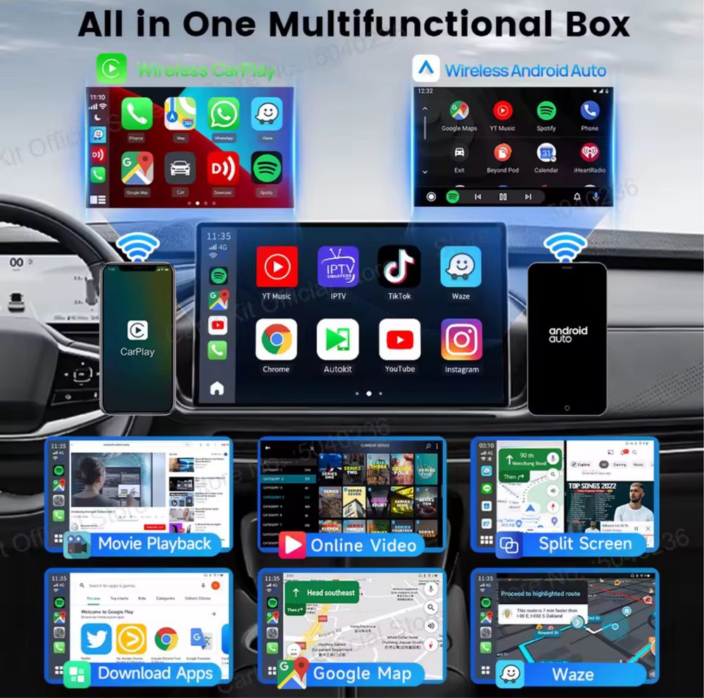 Carlinkit R2 4/64Gb Android приставка для CarPlay та AndroidAuto
