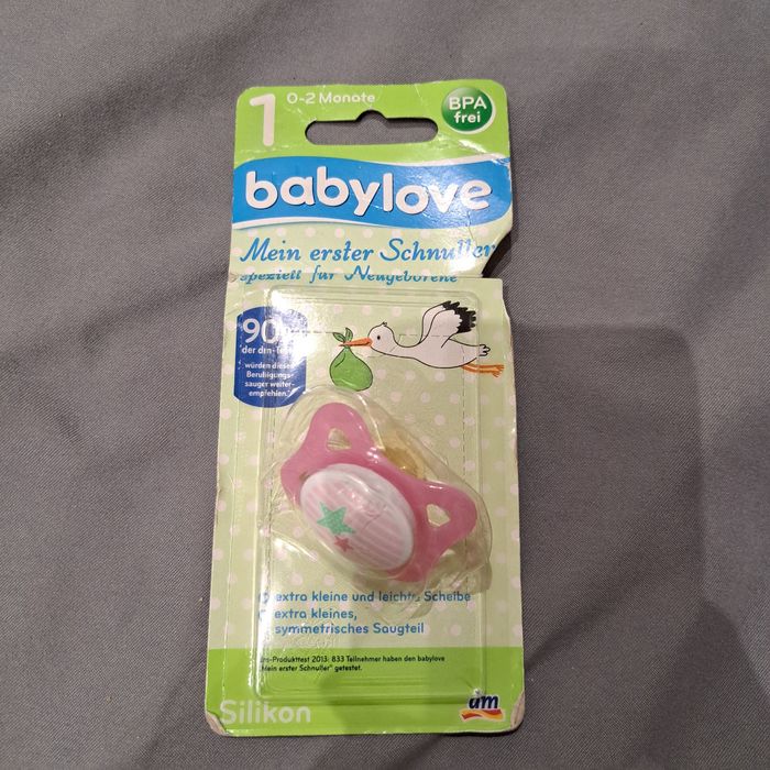Smoczek różowy, 0-2 msc, babylove, nowy