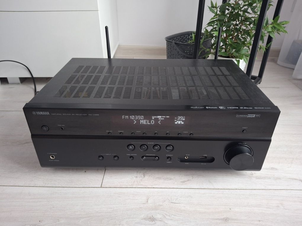 Amplituner Yamaha RX-V485 MusicCast WiFi Bluetooth. Jak nowy! Okazja!