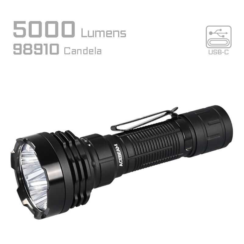 Latarka AceBeam P18 Black 5000 lm USB-C