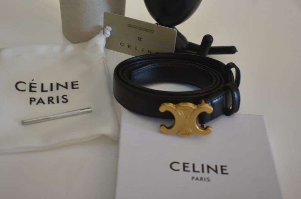 Cinto preto Celine