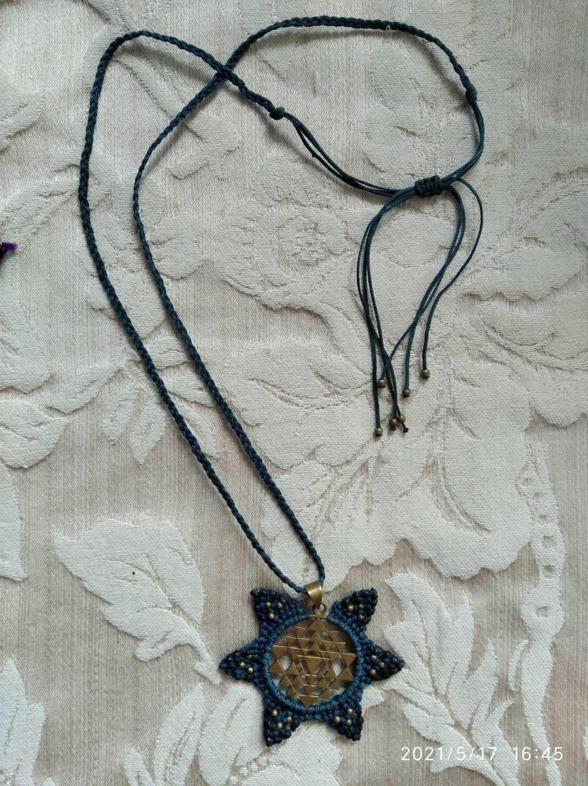 JANTRA Wyjątkowy naszyjnik Yantra z Nepalu - w etui - prezent UNIKAT