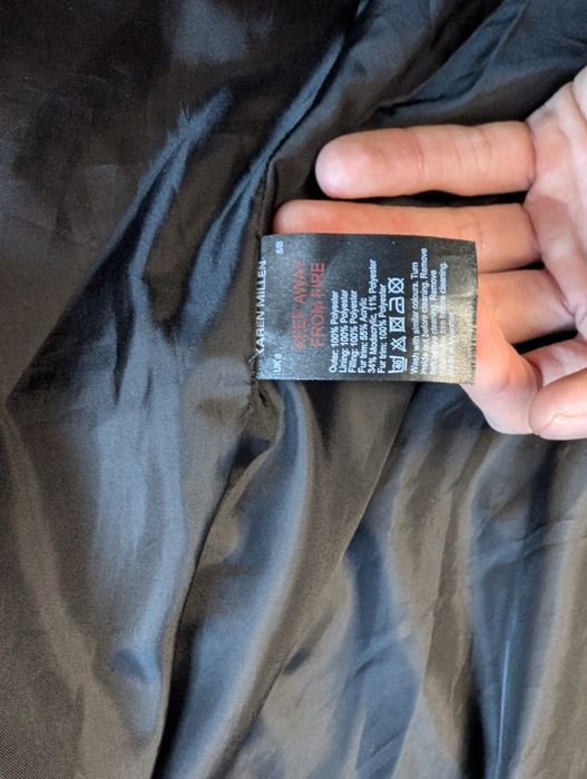 Czarna kurtka puchowa Karen Millen puffer jacket