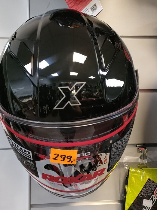 Kask otwarty z szybą, kask na skuter z blendą ECE 22.06