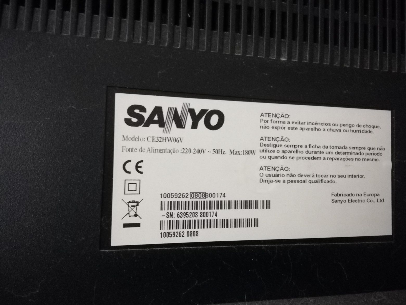 TV LCD sanyo CE32HW06V