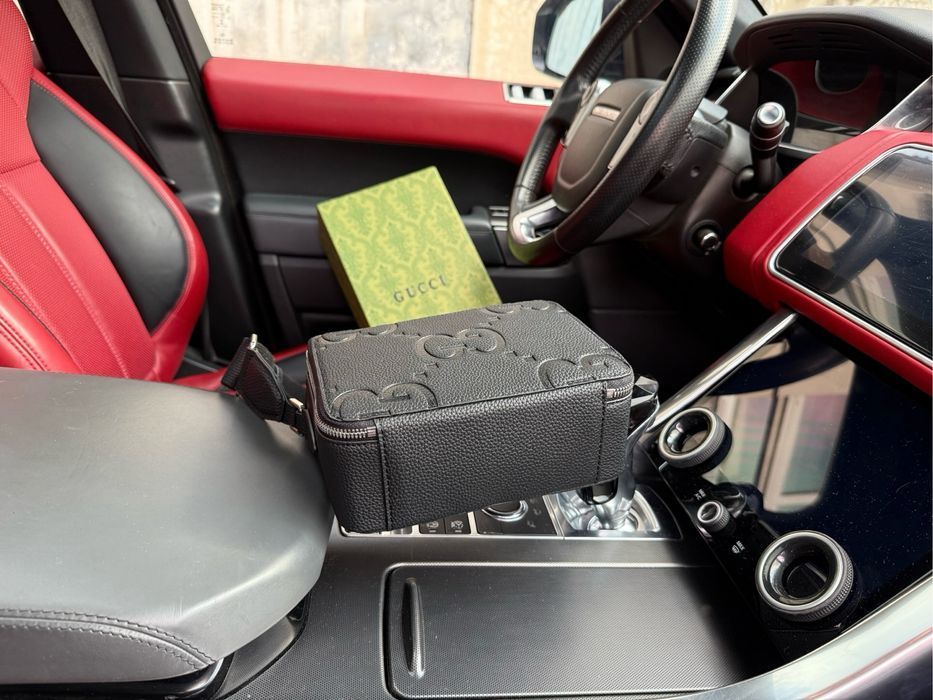 GyCCI сумка мужская черная уничекс оригинал кожаная кожаный