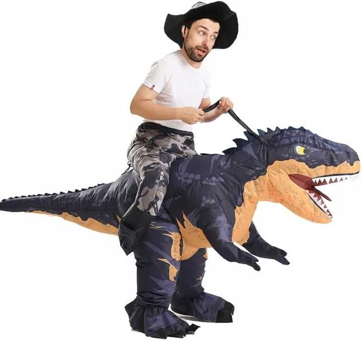 Kostium T-Rex na Dorosłych, Nadmuchiwany, Do Jazdy, na Halloween Q464
