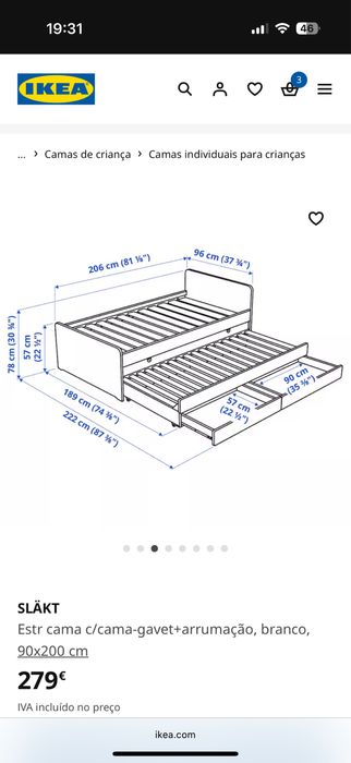 Cama 90x200 - slakt ikea