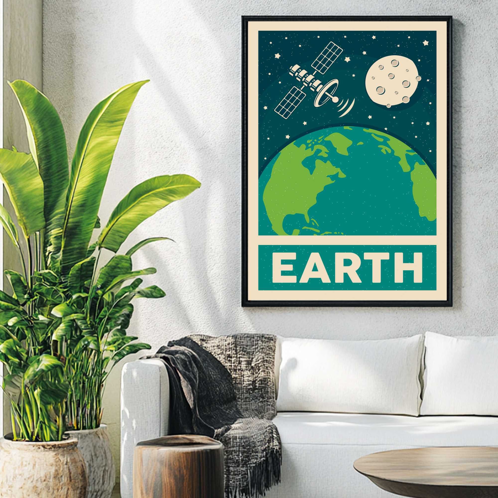 plakat planeta ziemia, plakat grafika na ścianę Ziemia