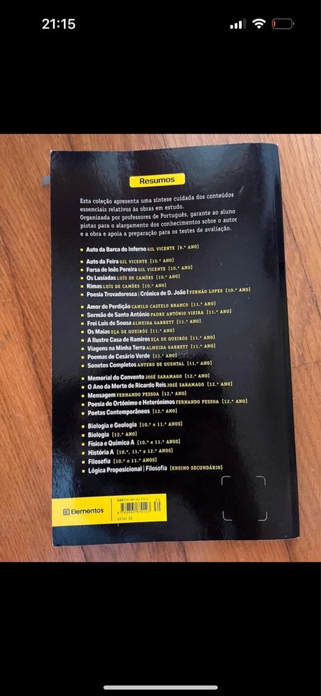 livro de resumos 12 ano