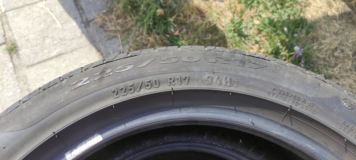 Opony letnie z 2012r 5mm 225/50/17 Pirelli PN
