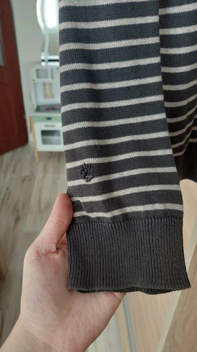 Szary sweter męski w paski cropp xl