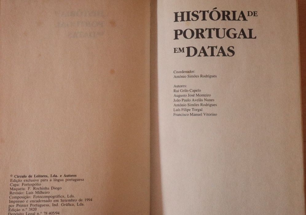 História de Portugal em Datas - Círculo de Leitores