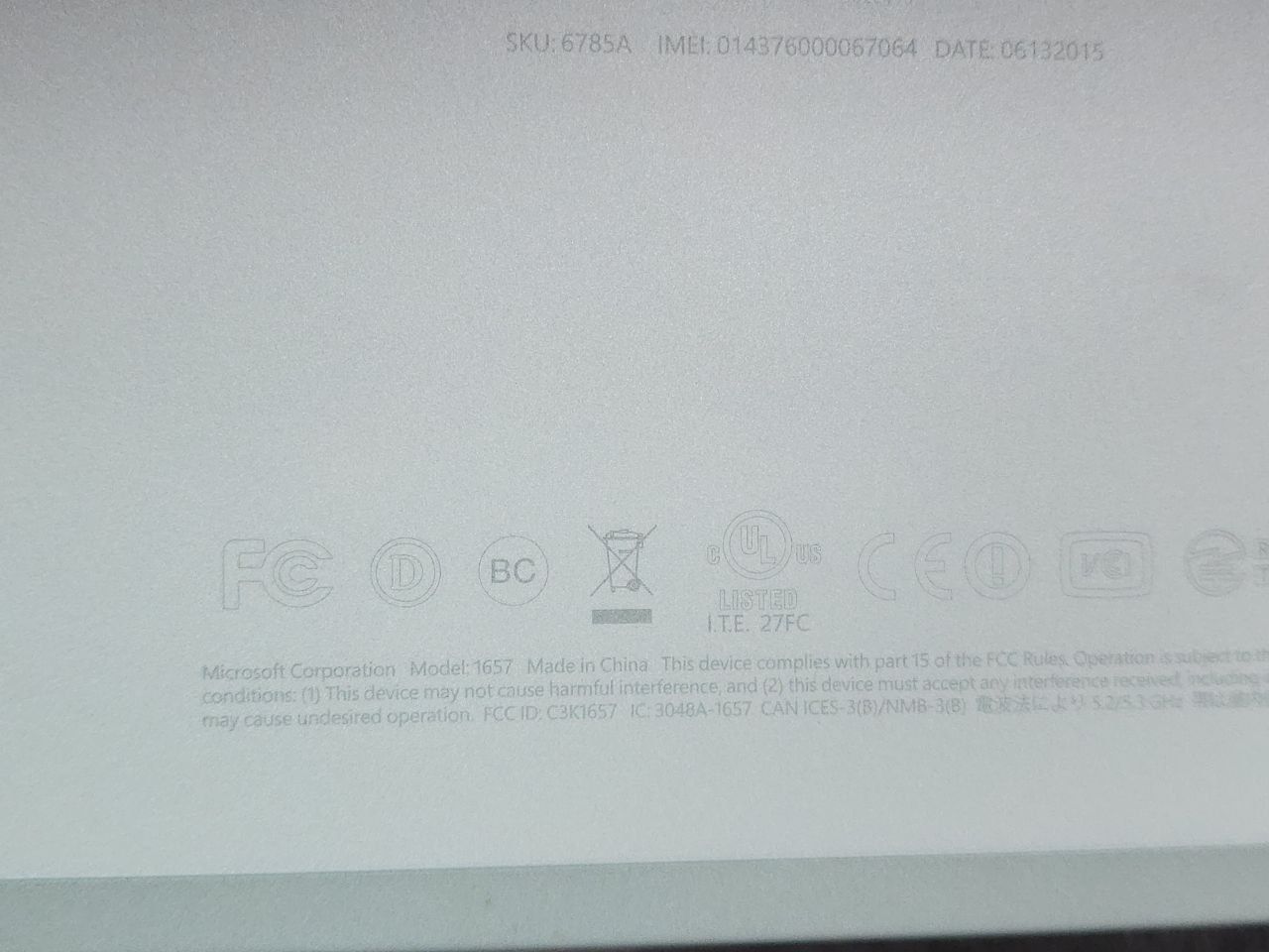 Планшет Microsoft Surface 3 Tablet LTE 1657
