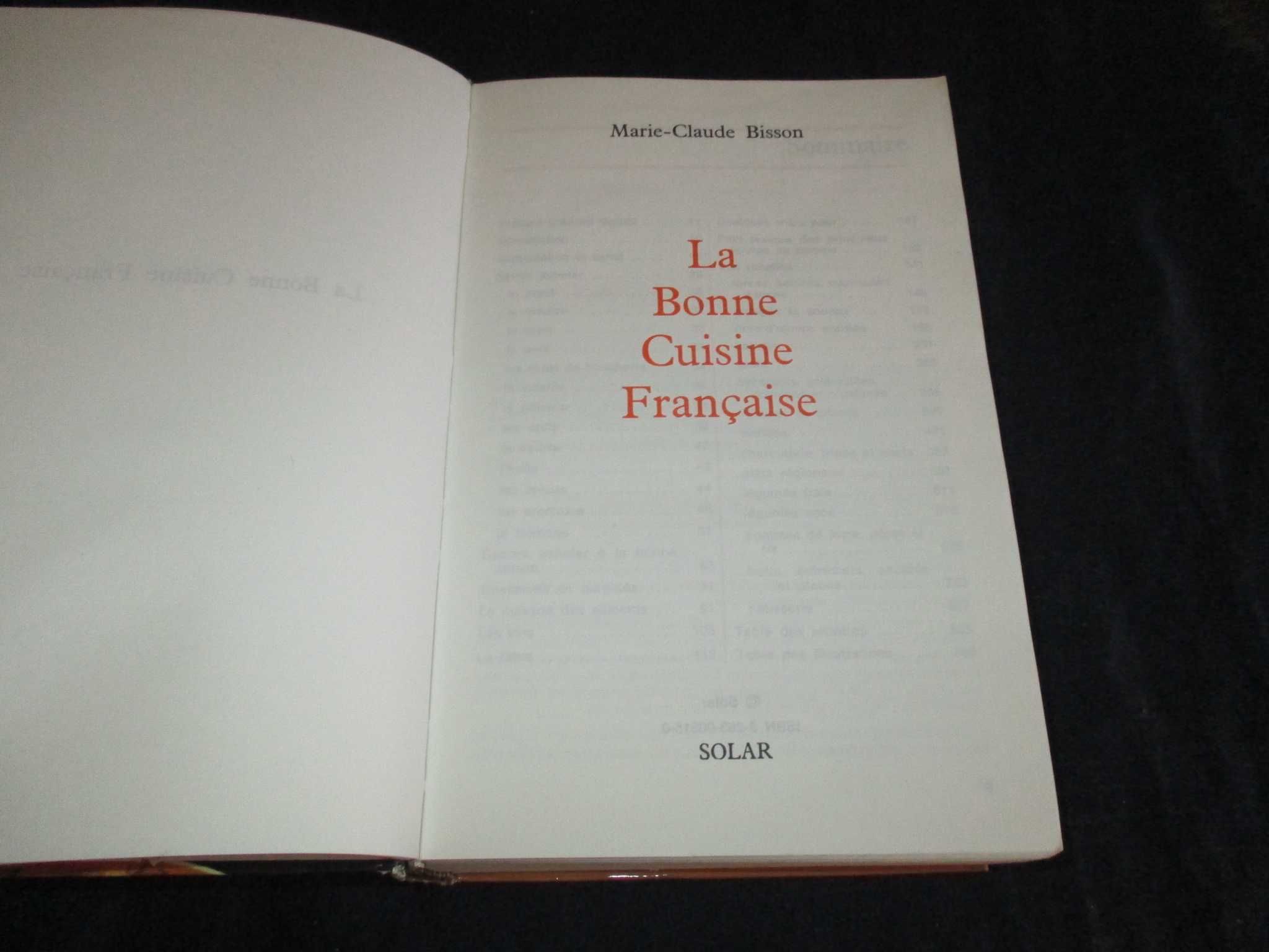 Livro La Bonne Cuisine Française Marie-Claude Bisson