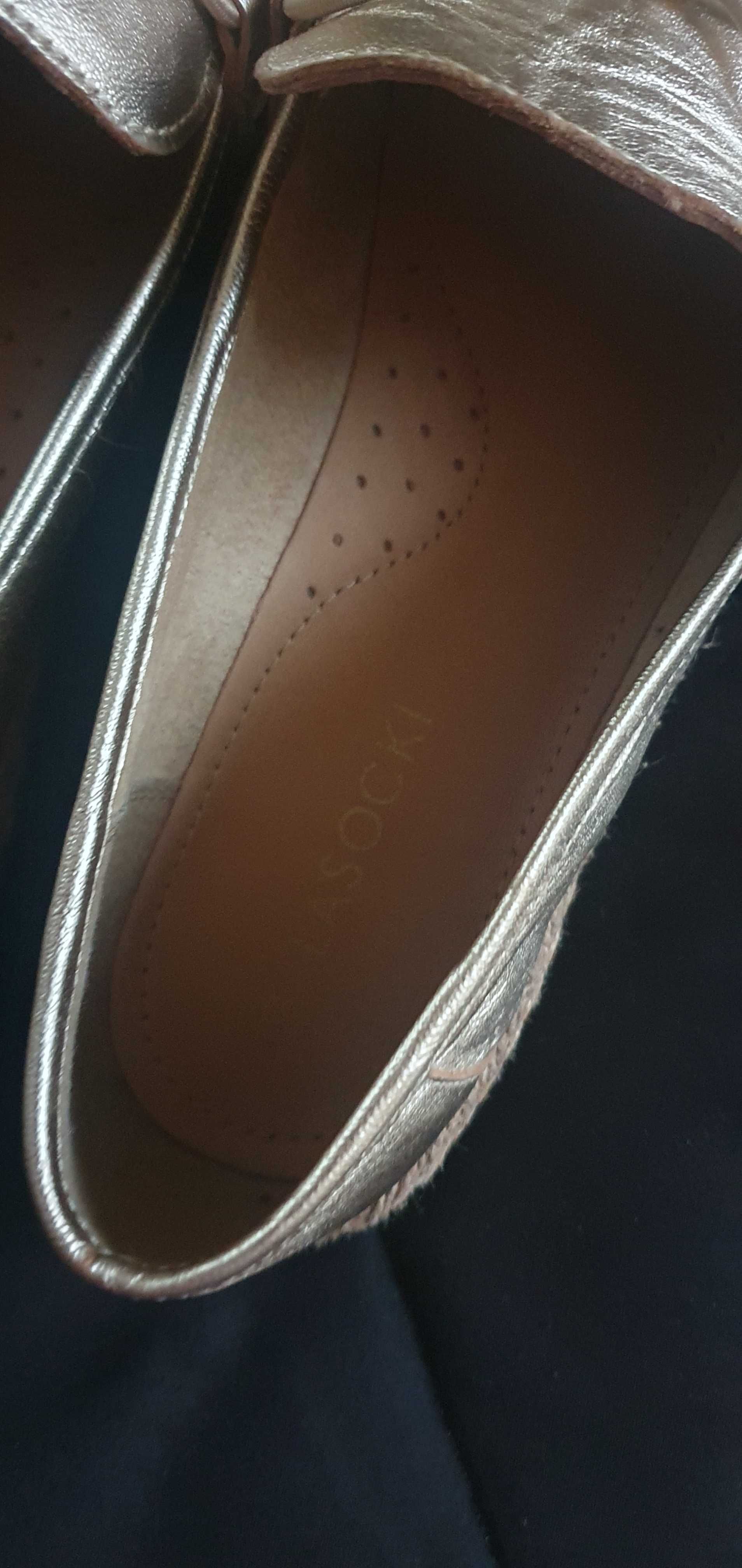 Skórzane loafersy Lasocki 37