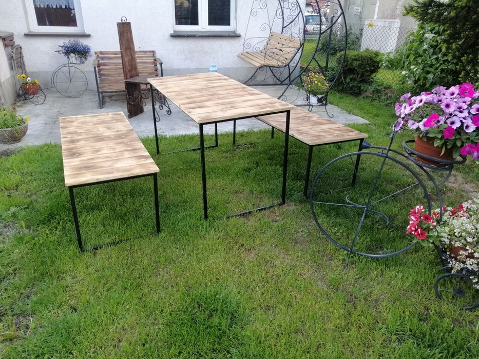 Zestaw ogrodowy stół ławki