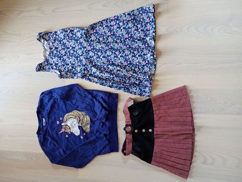 Paczka ubrań dla dziewczynki 128/134/140 - Zara kids, Sinsay, Levi's
