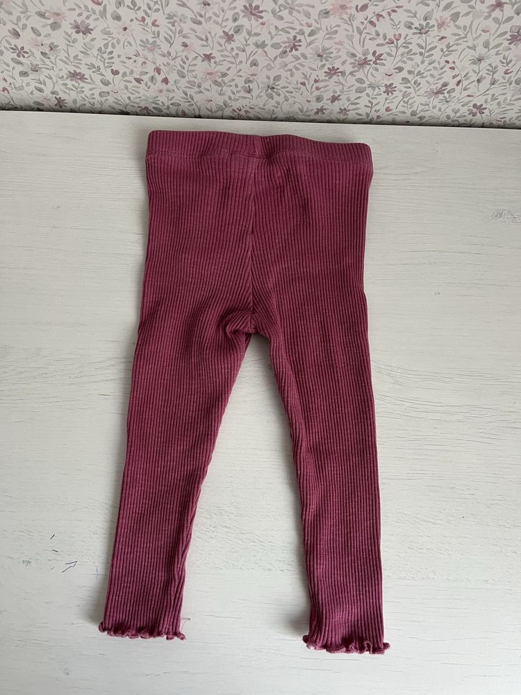 Legginsy Zara z kieszonkami prążek 86