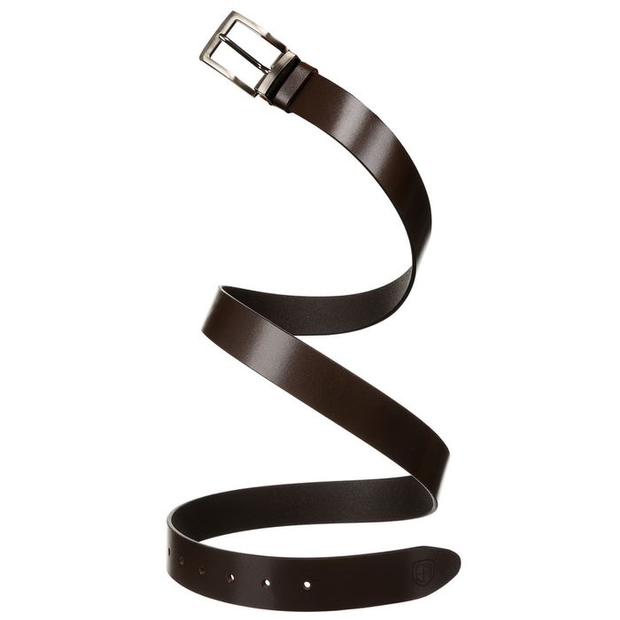 szeroki pasek męski ze skóry naturalnej w brązowym kolorze