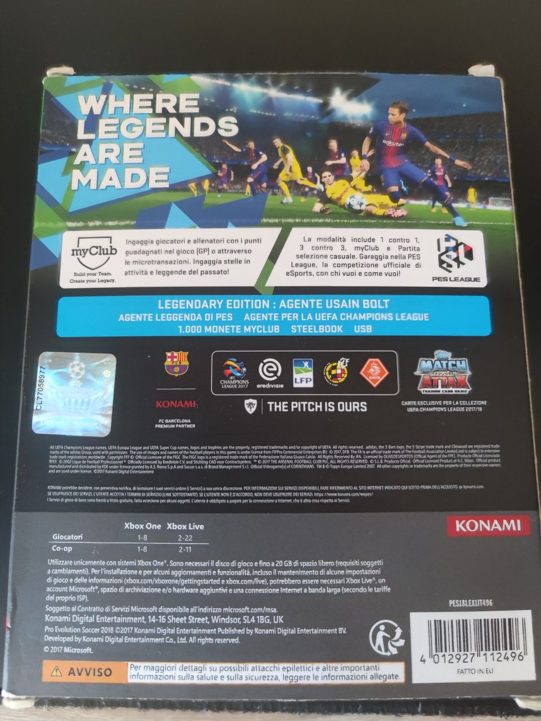 Gra Pro Evolution Soccer 2018 Legendary Edition